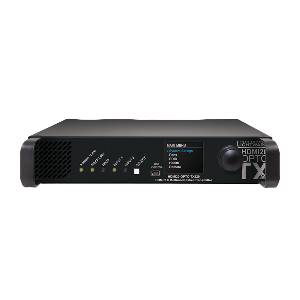 Lightware OPTC HDMI 2.0 Full 4K Fiber Optical Extender with Gigabit ...